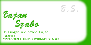 bajan szabo business card
